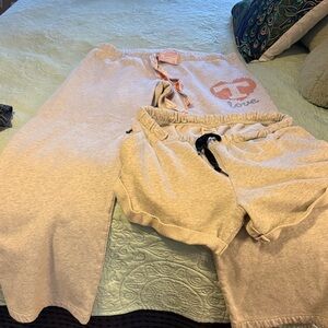 PINK Victoria's Secret Gray Sweatpants and Shorts Set